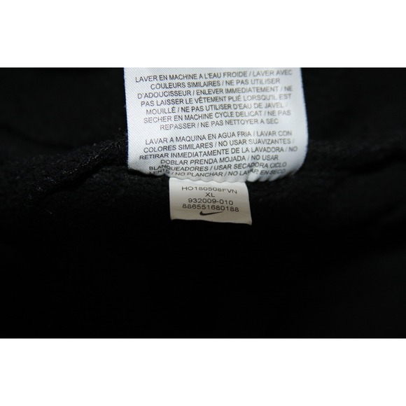 Men's Nike Therma HD Black‎ White Zig-Zag Size XL Dri-Fit Hoodie 932009-010 - Picture 7 of 13